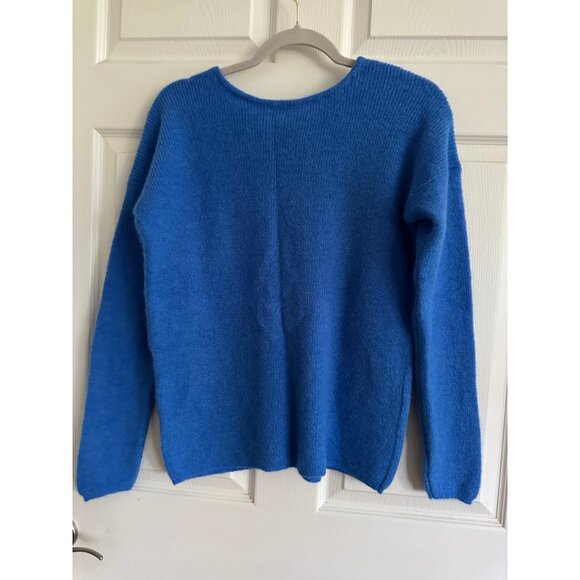 Sezane Gaspard Cardigan Azure Blue Sz L - Picture 2 of 3